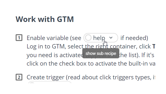 Helper / Information Checklists